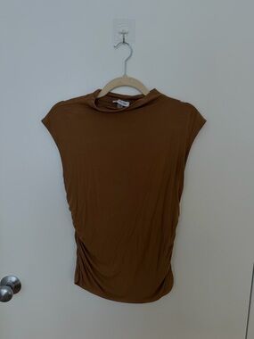 Calvin Klein Brown Cap-Sleeve Tank Top